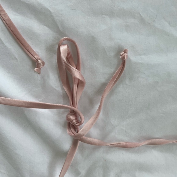 NWT Good American satin bubble gum pink bikini top and bottom set - Picture 4 of 12